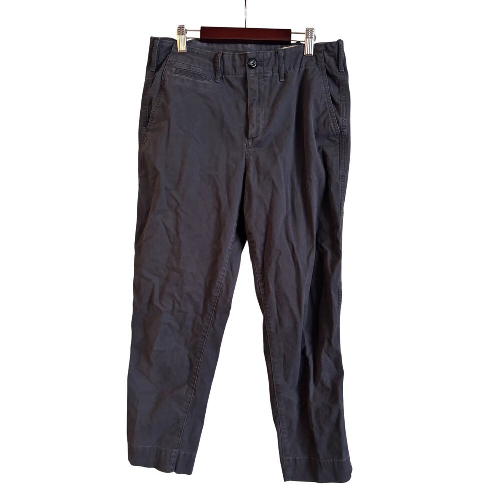 Gap Women’s Straight Khaki High Rise Pants Gray Size 8 Cotton Hiking Pockets